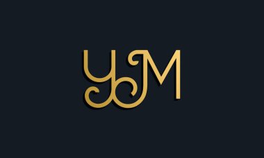 Lüks moda ilk harf YM logosu. Bu simge modern yazı karakterini yaratıcı bir şekilde birleştirir. Bu başlangıç için hangi şirket veya markanın adı uygun olacaktır.