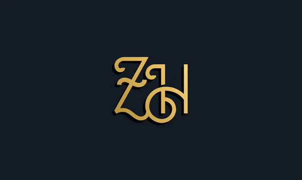 奢华时尚首字母Zh标志 这个图标以创造性的方式与现代字体结合在一起 这将是合适的哪家公司或品牌开始这些初始的 — 图库矢量图片