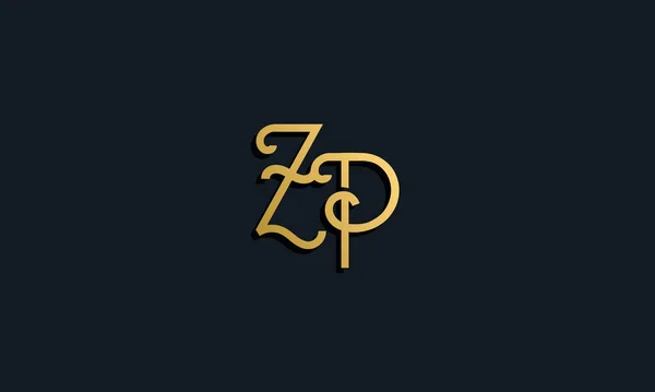 高級ファッション初期文字Zpロゴ このアイコンは 創造的な方法で現代的な書体と組み込まれています 会社やブランド名が最初のものを開始するのに適しています — ストックベクタ