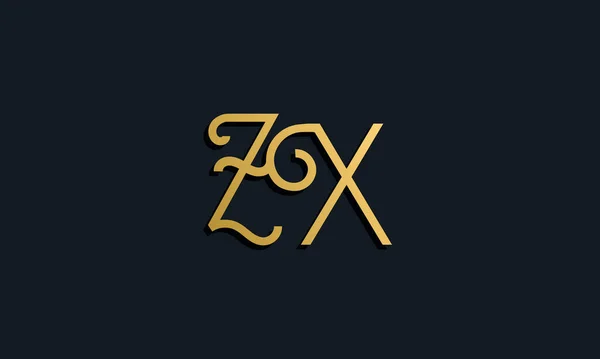 奢华时尚首字母Zx标志 这个图标以创造性的方式与现代字体结合在一起 这将是合适的哪家公司或品牌开始这些初始的 — 图库矢量图片