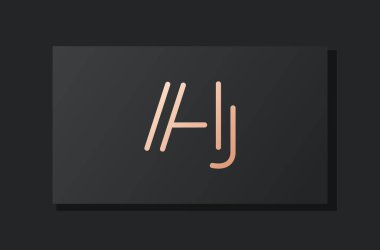 Soyut lüks AJ logosu. Bu logo, yaratıcı bir şekilde soyut yazı karakterine sahip. Hangi şirket ya da markanın başlattığı bu başlangıç noktası için uygun olacaktır..