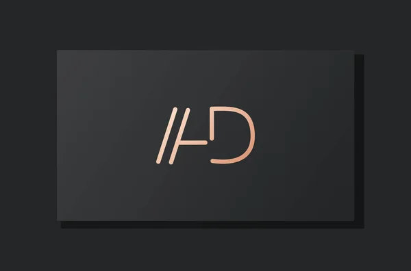 摘要豪华首字母Ad标识 这个标志以创造性的方式与抽象字体结合在一起 适用于那些公司或品牌的首字母首字母缩写 — 图库矢量图片