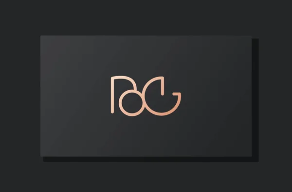 Abstract Luxo Carta Inicial Logotipo Este Logotipo Incorpora Com Typeface — Vetor de Stock