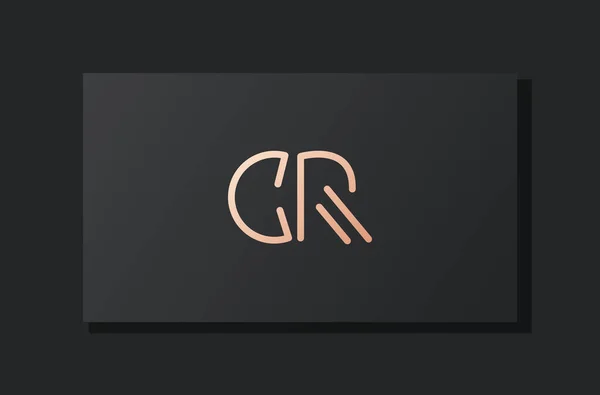 Abstrato Luxo Carta Inicial Logotipo Este Logotipo Incorpora Com Typeface — Vetor de Stock