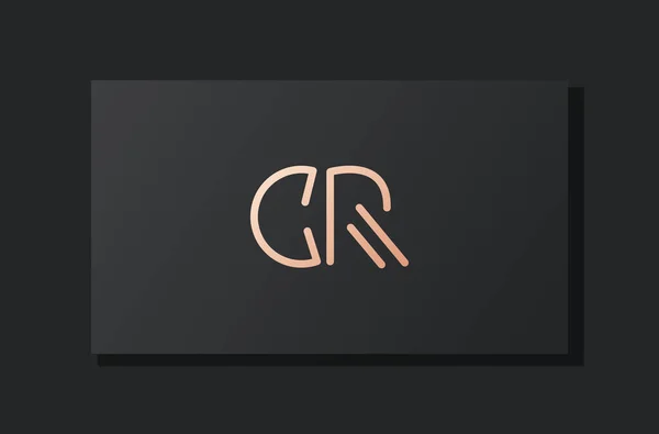 アブストラクト豪華な初期文字Crロゴ このロゴは 抽象的な書体を創造的な方法で組み込んでいます 会社やブランド名が最初にそれらを開始するのに適しています — ストックベクタ