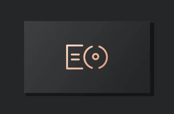 摘要豪华首字母Eo标志 这个标志以创造性的方式与抽象字体结合在一起 适用于那些公司或品牌的首字母首字母缩写 — 图库矢量图片
