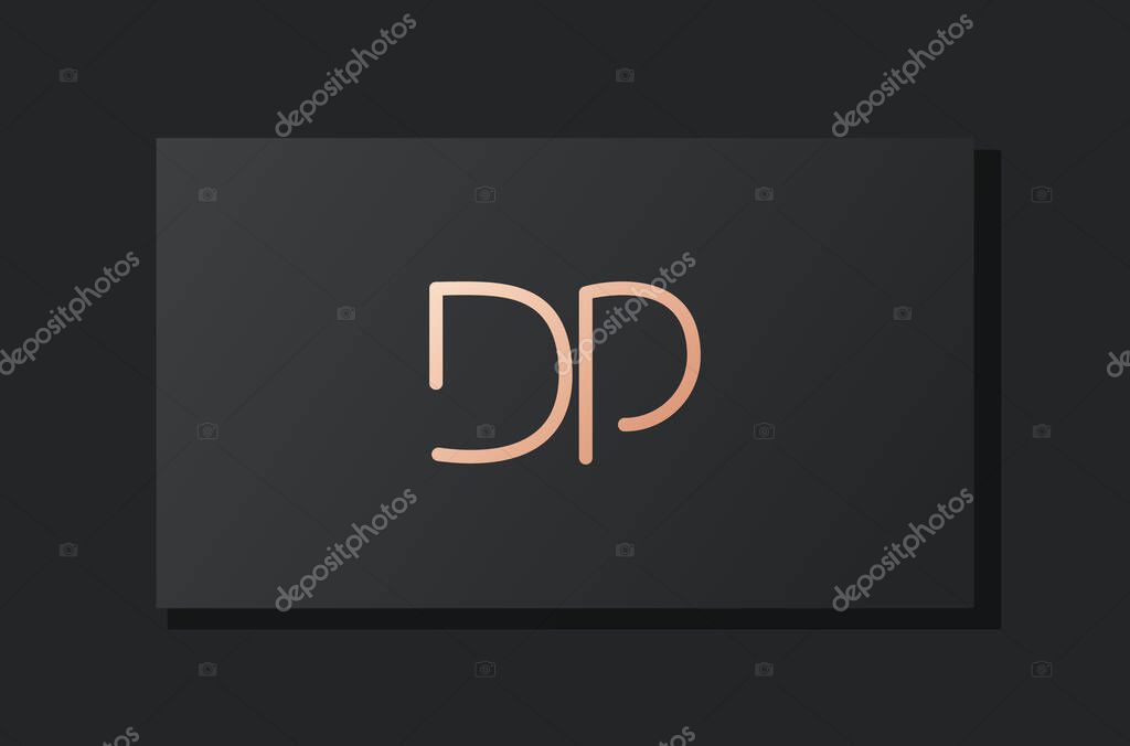 Abstract luxury initial letter DP logo. This logo incorporate with abstract typeface in the creative way.It will be suitable for which company or brand name start those initial.