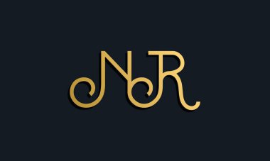 Lüks moda ilk harf NR logosu. Bu simge modern yazı karakterini yaratıcı bir şekilde birleştirir. Bu başlangıç için hangi şirket veya markanın adı uygun olacaktır.
