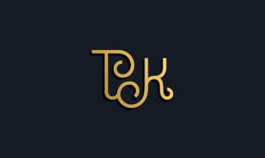Lüks moda ilk harf TK logosu. Bu simge modern yazı karakterini yaratıcı bir şekilde birleştirir. Bu başlangıç için hangi şirket veya markanın adı uygun olacaktır.