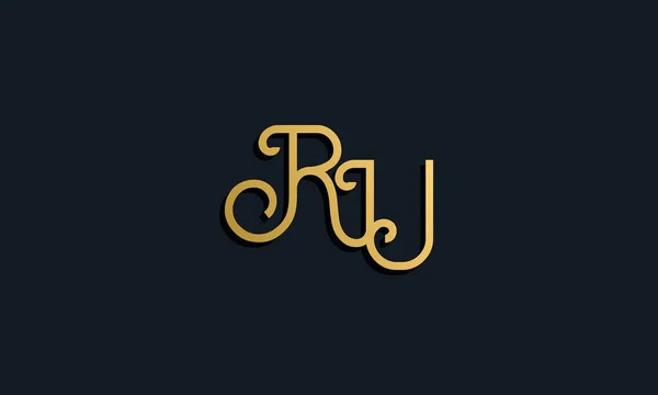 奢华时尚首字母Ru标志 这个图标以创造性的方式与现代字体结合在一起 这将是合适的哪家公司或品牌开始这些初始的 — 图库矢量图片
