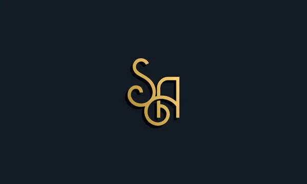 Розкішний Початковий Літерний Логотип Піктограма Поєднується Сучасним Шрифтом Творчий Спосіб — стоковий вектор
