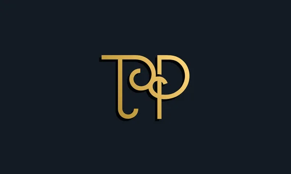 奢华时尚初始字母Tp标志 这个图标以创造性的方式与现代字体结合在一起 这将是合适的哪家公司或品牌开始这些初始的 — 图库矢量图片