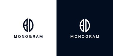 Yaprak stili ilk harf BD monogram logosu. Bu logo yaratıcı bir şekilde iki yaratıcı harfle birleşti. İlk harfleri hangi şirket ya da markanın başlattığı uygun olacaktır..