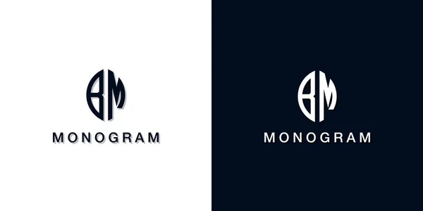 Leaf Style Initial Letter Monogram Logo Inglés Este Logotipo Incorpora — Vector de stock