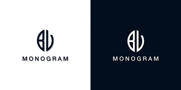 Bladstil Första Bokstaven Monogram Logotyp Denna Logotyp Innehåller Två Kreativa — Stock vektor