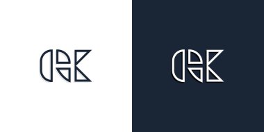 Soyut çizgi sanat baş harfleri GK logosu. Bu logo, yaratıcı bir şekilde soyut yazı karakterine sahip. Hangi şirket ya da markanın başlattığı bu başlangıç noktası için uygun olacaktır..