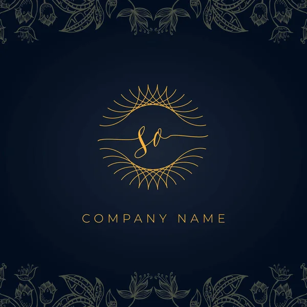 Logotipo Elegante Carta Luxo Este Ícone Incorpora Com Abstrato Arredondado — Vetor de Stock