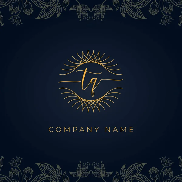 Elegante Logotipo Carta Lujo Este Icono Incorpora Con Forma Geométrica — Vector de stock