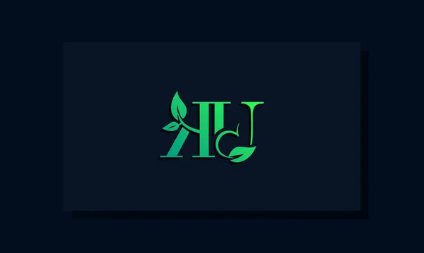 Minimal Leaf Style Початковий Логотип Цей Логотип Включає Себе Лист — стоковий вектор