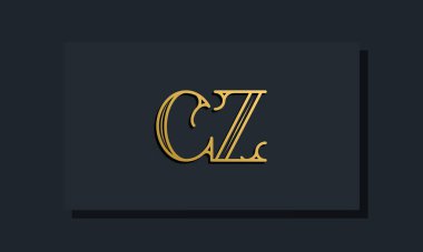 Minimal Inline stili İlk CZ logosu. Bu logo yaratıcı bir şekilde modern yazı karakterine sahip. Hangi şirket ya da markanın bu ilk adı başlatacağı için uygun olacaktır..