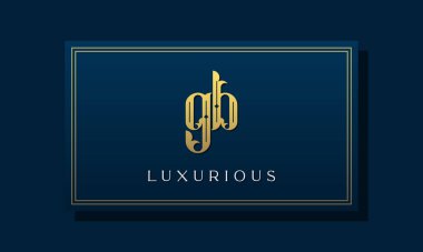 Klasik kraliyet baş harfleri GB logosu. Bu logo yaratıcı bir şekilde lüks yazı karakteri ile birleşiyor. Kraliyet, Butik, Otel, Heraldic, Moda ve Mücevherat için uygun olacak..