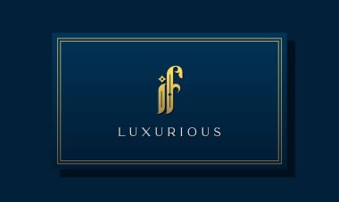 Klasik kraliyet baş harfleri if logosu. Bu logo yaratıcı bir şekilde lüks yazı karakteri ile birleşiyor. Kraliyet, Butik, Otel, Heraldic, Moda ve Mücevherat için uygun olacak..