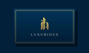 Klasik kraliyet baş harfleri IH logosu. Bu logo yaratıcı bir şekilde lüks yazı karakteri ile birleşiyor. Kraliyet, Butik, Otel, Heraldic, Moda ve Mücevherat için uygun olacak..