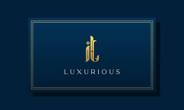 Klasik kraliyet baş harfleri IL logosu. Bu logo yaratıcı bir şekilde lüks yazı karakteri ile birleşiyor. Kraliyet, Butik, Otel, Heraldic, Moda ve Mücevherat için uygun olacak..