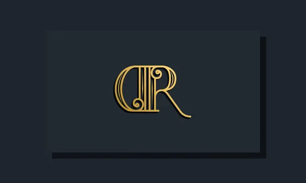 Minimal Inline Style Initial Logo Logo Incorporate Modern Typeface Creative — Stock Vector