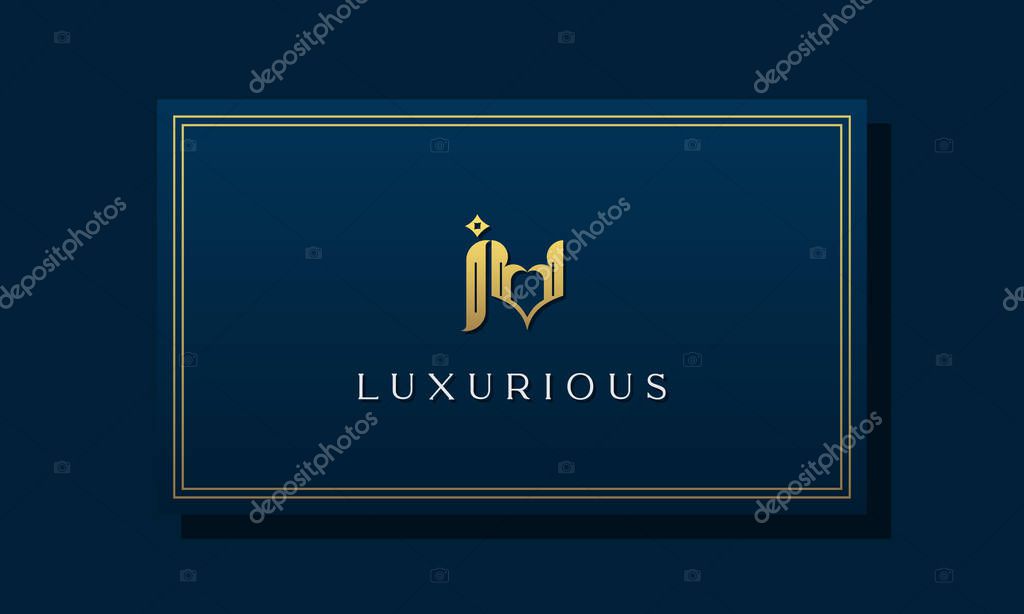 Vintage royal initial letters IV logo. This logo incorporate with luxurious typeface in the creative way. It will be suitable for Royalty, Boutique, Hotel, Heraldic, fashion and Jewelry.