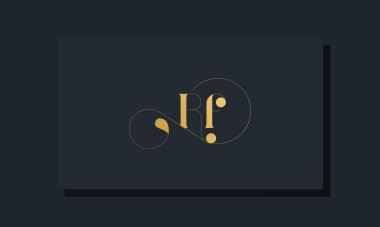 Asgari kraliyet baş harfleri RF logosu. Bu logo, yaratıcı bir şekilde lüks yazı karakterine sahip. Hangi şirket veya markanın bu ilk adımı atadığı için uygun olacaktır..