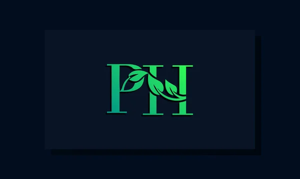 Estilo Hoja Mínima Inicial Logo Este Logo Incorpora Con Hoja — Archivo Imágenes Vectoriales