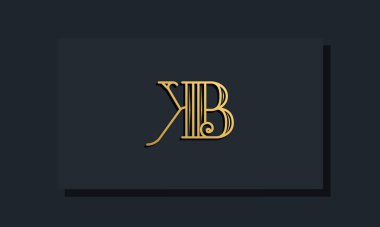 Minimal Inline stili İlk KB logosu. Bu logo yaratıcı bir şekilde modern yazı karakterine sahip. Hangi şirket ya da markanın bu ilk adı başlatacağı için uygun olacaktır..