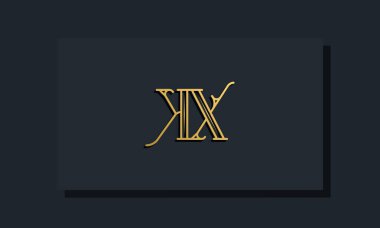 Minimal Inline stili İlk KX logosu. Bu logo yaratıcı bir şekilde modern yazı karakterine sahip. Hangi şirket ya da markanın bu ilk adı başlatacağı için uygun olacaktır..