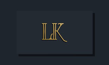 Minimal Inline stili ilk LK logosu. Bu logo yaratıcı bir şekilde modern yazı karakterine sahip. Hangi şirket ya da markanın bu ilk adı başlatacağı için uygun olacaktır..