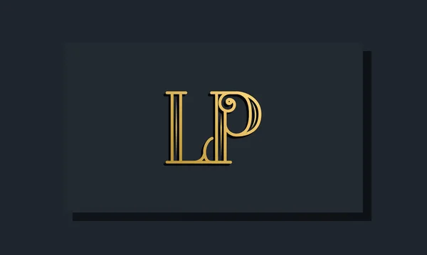 Minimal Inline Style Initial Logo Logo Incorporate Modern Typeface Creative — Stock Vector