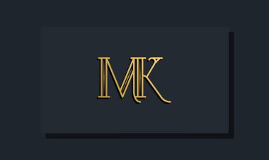 Minimal Inline stili İlk MK logosu. Bu logo yaratıcı bir şekilde modern yazı karakterine sahip. Hangi şirket ya da markanın bu ilk adı başlatacağı için uygun olacaktır..