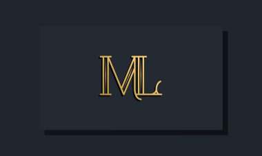 Minimal Inline stili ilk ML logosu. Bu logo yaratıcı bir şekilde modern yazı karakterine sahip. Hangi şirket ya da markanın bu ilk adı başlatacağı için uygun olacaktır..