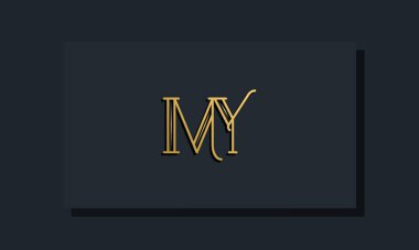 Minimal Inline stili. Logomun baş harfleri. Bu logo yaratıcı bir şekilde modern yazı karakterine sahip. Hangi şirket ya da markanın bu ilk adı başlatacağı için uygun olacaktır..