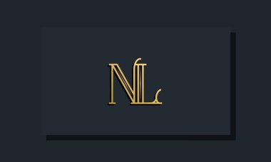 Minimal Inline stili paraflı NL logosu. Bu logo yaratıcı bir şekilde modern yazı karakterine sahip. Hangi şirket ya da markanın bu ilk adı başlatacağı için uygun olacaktır..