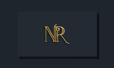 Minimal Inline style Initial NR logosu. Bu logo yaratıcı bir şekilde modern yazı karakterine sahip. Hangi şirket ya da markanın bu ilk adı başlatacağı için uygun olacaktır..