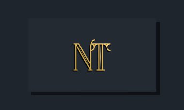 Minimal Inline stili paraf NT logosu. Bu logo yaratıcı bir şekilde modern yazı karakterine sahip. Hangi şirket ya da markanın bu ilk adı başlatacağı için uygun olacaktır..