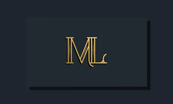 Style Ligne Minimal Logo Initial Logo Incorporer Avec Police Caractères — Image vectorielle