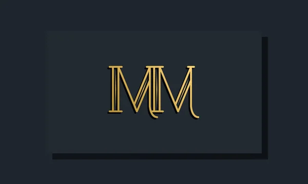 Minimaler Inline Stil Initiales Logo Dieses Logo Mit Moderner Schrift — Stockvektor