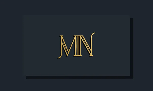 Minimaler Inline Stil Initiales Logo Dieses Logo Mit Moderner Schrift — Stockvektor