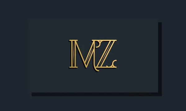 Minimal Inline Style Logo Iniziale Questo Logo Incorpora Con Caratteri — Vettoriale Stock