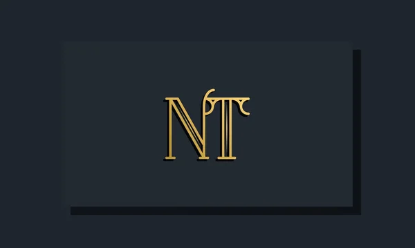 Minimalny Styl Inline Wstępne Logo Logo Łączy Się Nowoczesnym Krojem — Wektor stockowy