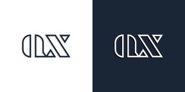 Soyut sanat eserleri ilk harfleri QX logosu. Bu logo, yaratıcı bir şekilde soyut yazı karakterine sahip. Hangi şirket ya da markanın başlattığı bu başlangıç noktası için uygun olacaktır..