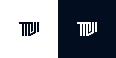 Asgari yaratıcı ilk harfler TV logosu. Bu logo yaratıcı bir şekilde iki yaratıcı harfle birleşti. İlk harfleri hangi şirket ya da markanın başlattığı uygun olacaktır..