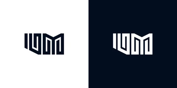 Minimalne Twórcze Początkowe Litery Logo Logo Łączy Się Dwoma Kreatywnymi — Wektor stockowy